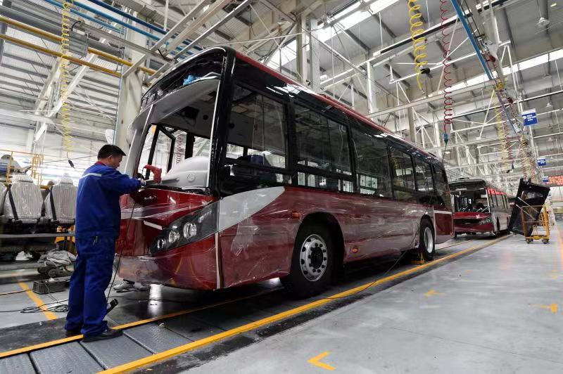 宇通新能源車生產(chǎn)車間 宇通新能源車生產(chǎn)車間