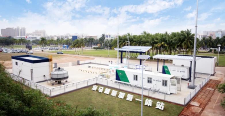 世界上第一個光伏發電、電解水制氫、氫燃料電池汽車項目在海口試運行.jpg