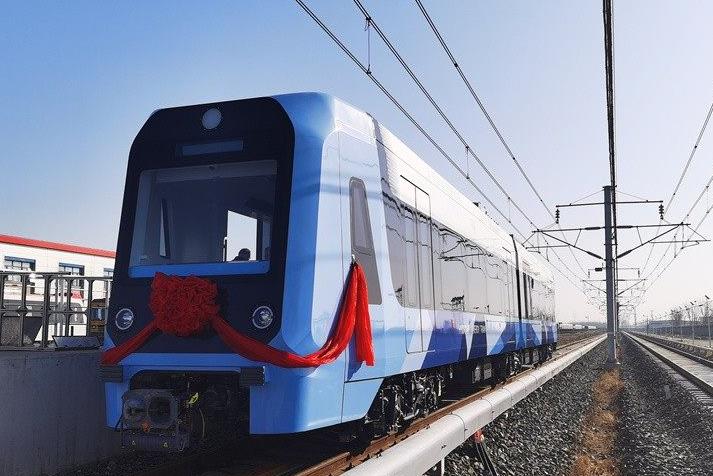 氫燃料混合動力鉸接輕軌車在保定滿城區河北京車智能制造基地正式下線.jpg 氫燃料混合動力鉸接輕軌車在保定滿城區河北京車智能制造基地正式下線.jpg